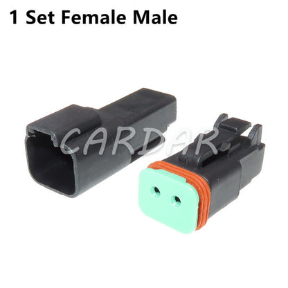 Deutsch DT Black Connector Waterproof Electrical Plug DT06/DT04 2/3/4/6/8 Pin Engine/Gearbox For Car Bus Motor Truck