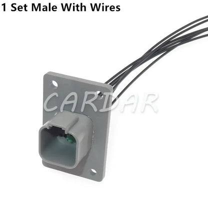 1 Set 6 Pin DT04-6P-L012 DT06-6S Auto Wiring Terminal Sealed Socket Car Wire Waterproof Connector With Flange