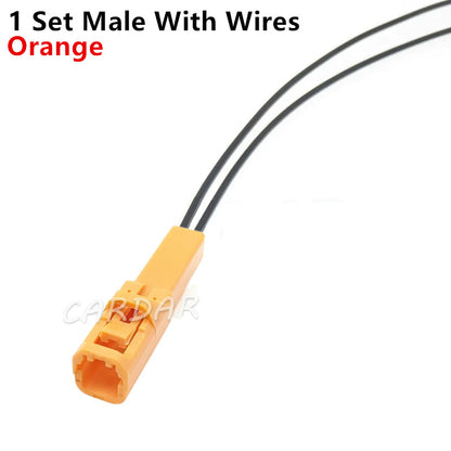 2 Pin Auto Electrical Wiring Harness Connector Female Male Socket With Terminal 6098-3857 6098-3853