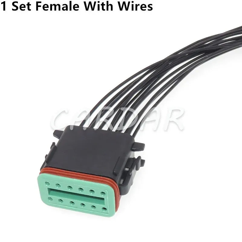 12 Pin 1.6 Series Car Cable Socket Car Window Plastic Housing Wire Connector For Excavator Crane DT04-12P DT04-12S