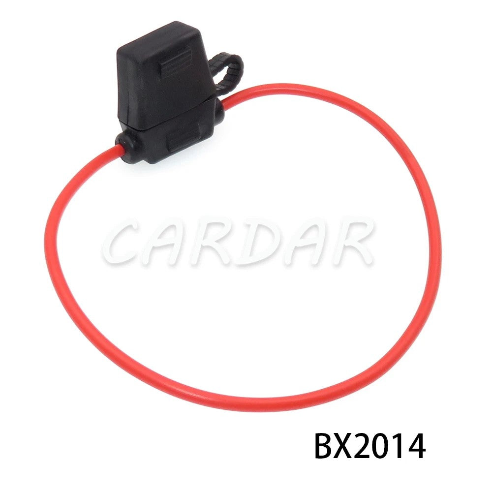 Medium Auto Waterproof In-line Blade Type Fuse Holder 14AWG 17AWG Standard Middle Fuse Box with Cover