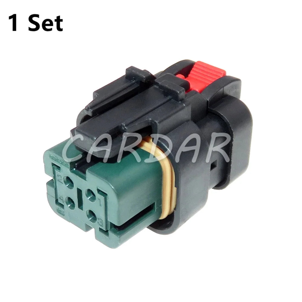 4 Pin 1.6 Series Auto Accessories 776487-4 Green Automobile Sealed Wiring Socket With Terminal