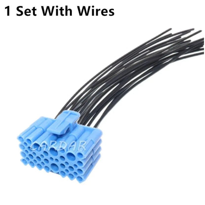 28 Pin Auto Wiring Terminal Composite Sockets Blue Car Connector Automobile Accessories