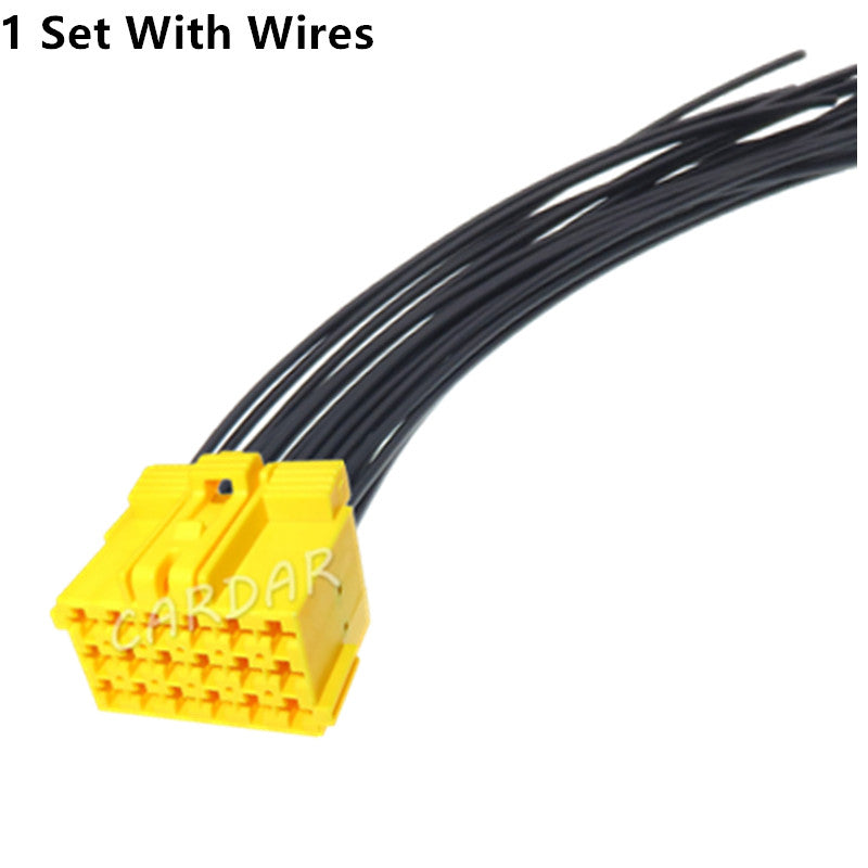 18 Pin 967634-1 Car Power Amplifier Cable Socket 1-967624-4 Yellow Automotive Plastic Housing Unsealed Connector
