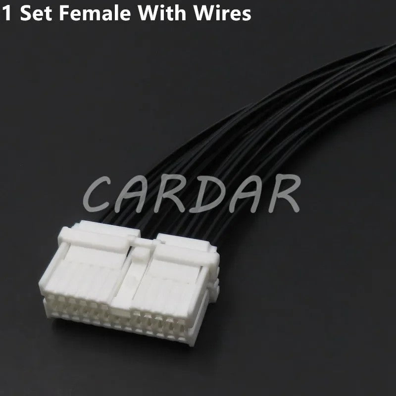 24 Pin Car Parts Auto Electric Cable Plastic Housing Unsealed Socket With Terminal 1123364-1 MG653033 1123387-1