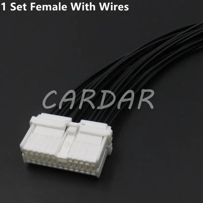 24 Pin Car Parts Auto Electric Cable Plastic Housing Unsealed Socket With Terminal 1123364-1 MG653033 1123387-1