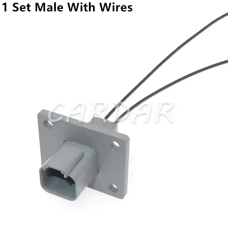 2 Pin DT04-2P-L012 DT06-2S Auto Electrical Power Connector Car Wiring Waterproof Sealed Socket With Flange