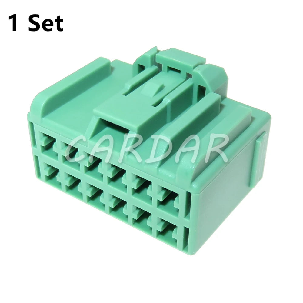 12 Pin 2.8 Series Electrical Connector Automobile Audio Wire Harness Socket Green Plastic Housing Unsealed Plug