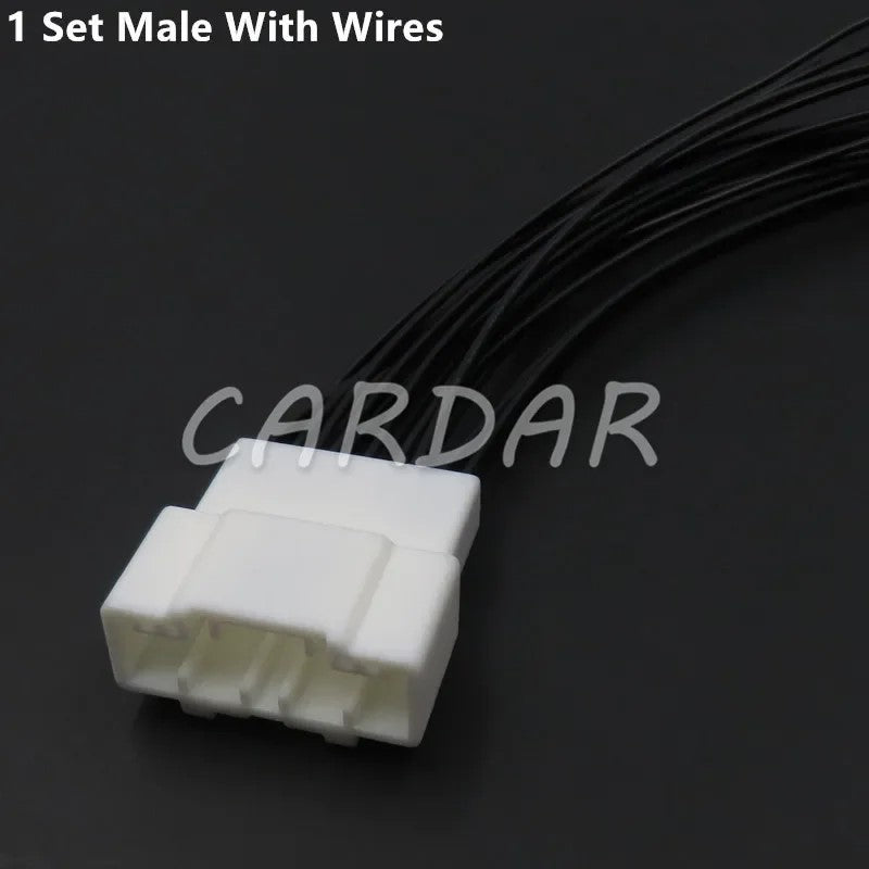 Conector sin Sellar de Carcasa de Plástico para Coche, Enchufe Macho y Conector Hembra, 18 Pines, Serie 0.7 2.2, 6098-5641 6098-5631