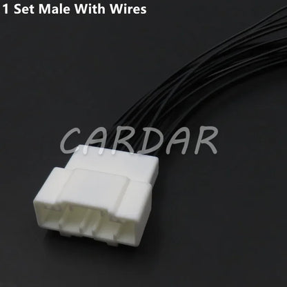 Conector sin Sellar de Carcasa de Plástico para Coche, Enchufe Macho y Conector Hembra, 18 Pines, Serie 0.7 2.2, 6098-5641 6098-5631
