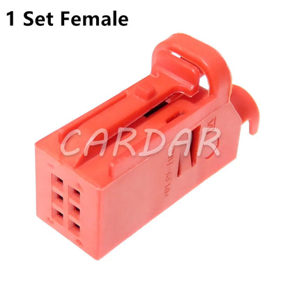 6 Pin 4D0 971 636B 1534121-3 4D0971636B Red Car Tire Pressure Alarm Wiring Harness Unsealed Socket