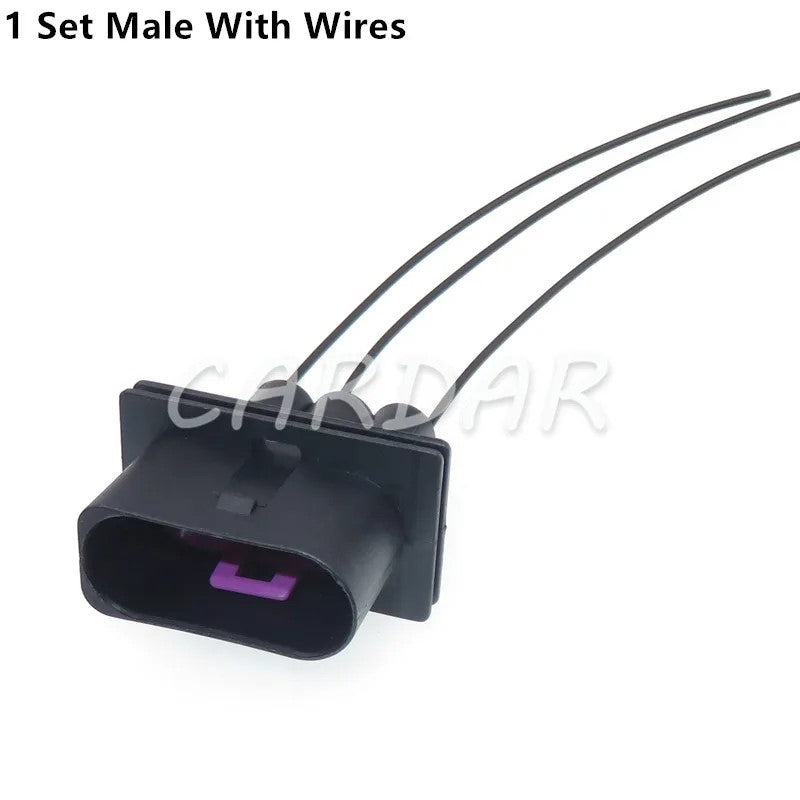3 Pin 1J0 906 443 1J0 906 233 Waterproof Electronic Fan Cable Socket Automotive Radiator Plug For VW