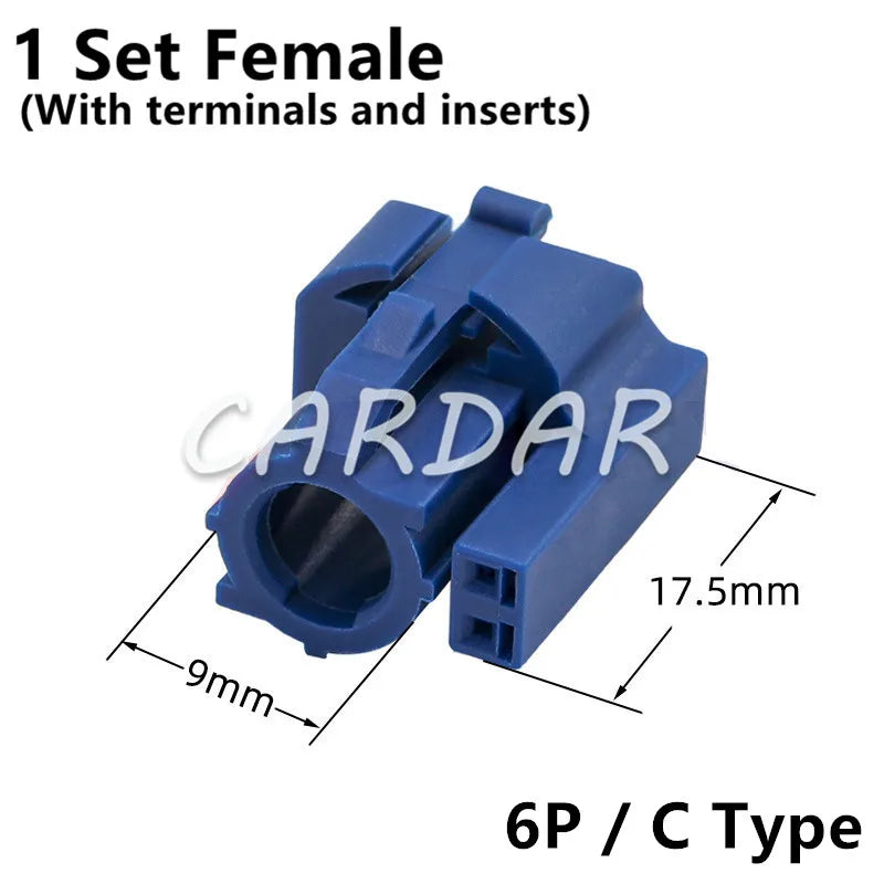 Auto LVDS 6 Pin HDS Connectors Automotive Audio Socket Universal Car Fakra Adapter EVO Cable Connector