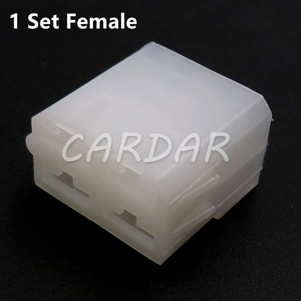 4 Pin 6.3 Series White Auto Connector High Current Oxygen Sensor Wiring Socket Female Male Adapter 180900