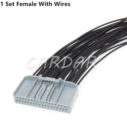 36 Pin Car Wire Harness Socket MX34036SF1 Automobile Display Screen Small Power Male Female Docking Plug For Honda