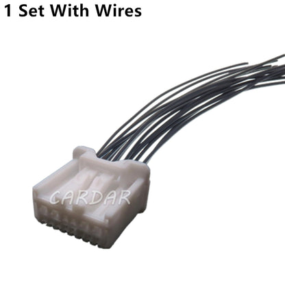 14 Pin White Composite Connector Miniature Auto Wire Socket Car Cable Unsealed Adapter Automobile Plug