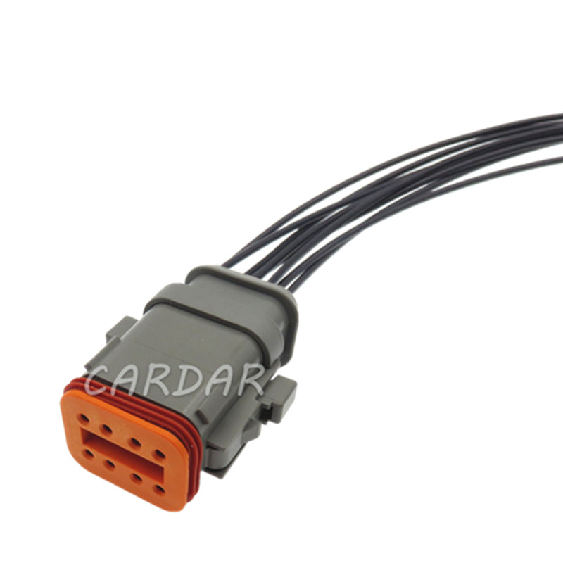 8 Pin DT04-8P-E008 DT04-8S-E008 Black Colour DT Series Automotive Waterproof Connector Plug With Terminals
