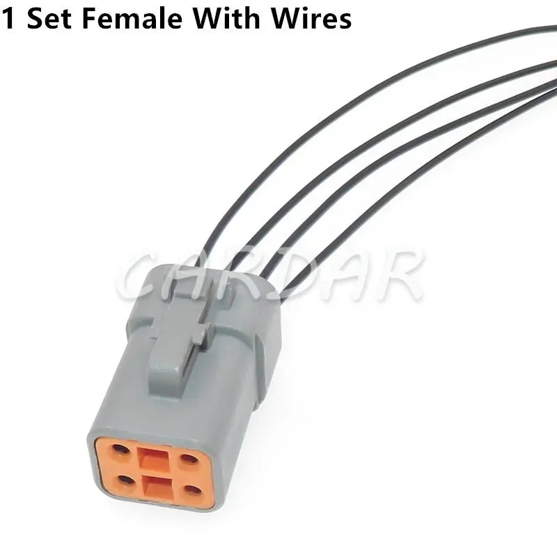 4 Pin DTP Series DTP06-4S DTP04-4P Waterproof Connector Wire Sockets For Auto Cars