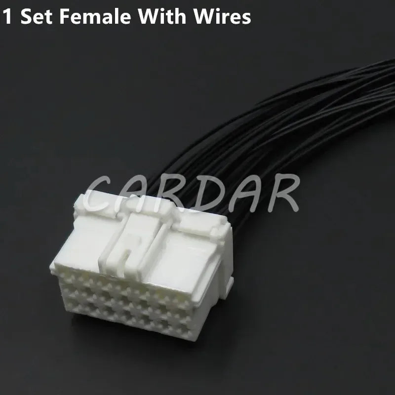 21 Pin White Automobile Electric Wiring Connector Car Male Female Unsealed Socket 967635-1 2-967630-1 7-968975-1
