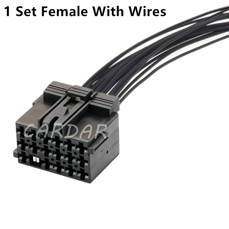 18 Pin 1355204-1 1241581-1 967204-1 Car Wire Harness Plastic Housing Socket Auto Adapter Black Connector
