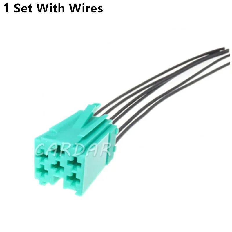 6 Pin 4A0 972 643A 4A0972643A Aux Stereo Sockets Auto Electric Car Automobile Audio Connector For VW