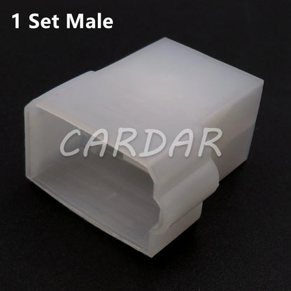 4 Pin 6.3 Series White Auto Connector High Current Oxygen Sensor Wiring Socket Female Male Adapter 180900