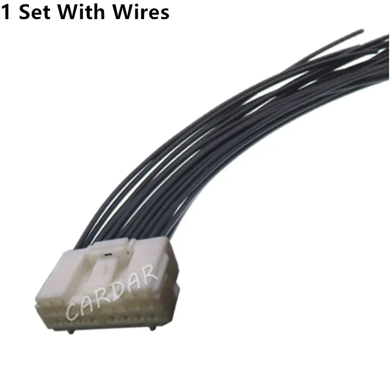 20 Pin White Miniature Car Socket Auto Low Current Cable Adapter Automobile Replacement Connector 6098-7360