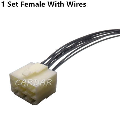 9 Pin 6.3 Series Automobile Large Current Male Female Docking Wire Cable Unsealed Socket With Terminal
