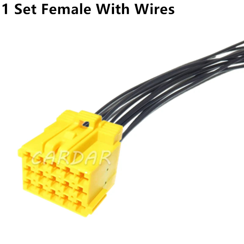 15 Pin Yellow Automotive Power Amplifier Male Female Docking Plastic Housing Unsealed Socket 1-967628-3 1-967623-3