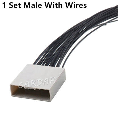 24 Pin Car Auto Power Speaker Cable Socket Audio Connect Wire Connector With Terminals For BUICK