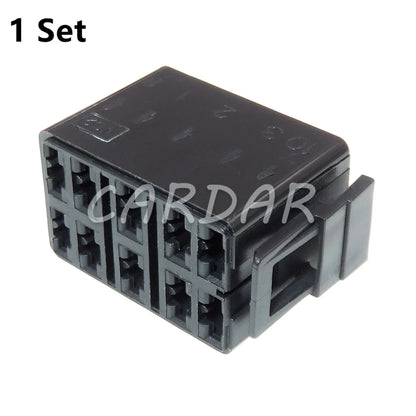 10 Pin 6.3 Series Automobile Large Current Unsealed Socket With Terminal Car Electric Wire Cable Connector