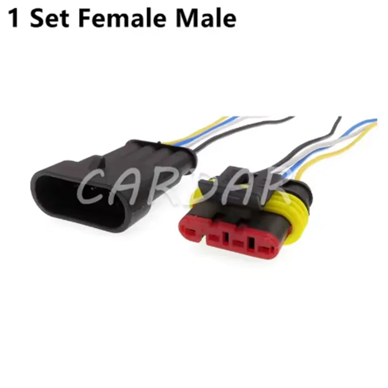 Superseal 1.5 Kit AMP Tyco 1/2/3/4/5/6 Pin Waterproof Electrical Wire Connector Waterproof With Wire Harness