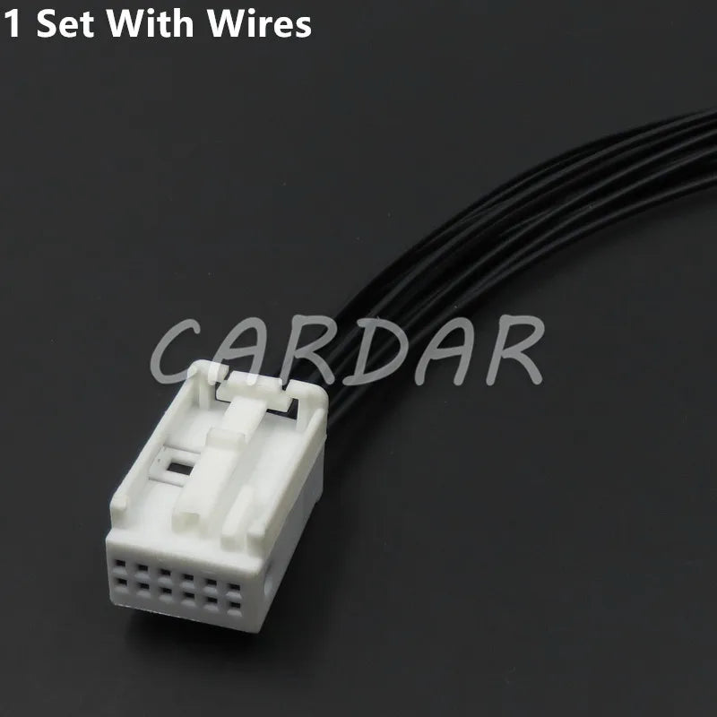 12 Pin 0.7 Series 0-1394048-1 3B7035447 2-1355524-3 Auto Back View Image Bluetooth Unsealed Wiring Socket For VW Audi