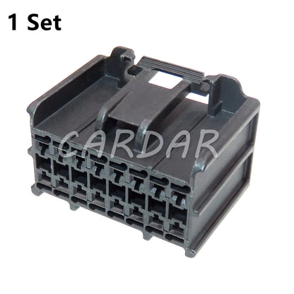 16 Pin 13520382 Black Automobile Wire Harness Plastic Housing Unsealed Socket With Terminal