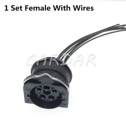 5 Pin Auto Headlight Assembly Wire Sockets Light Conenctor Waterproof Automotive Plugs For VW J6