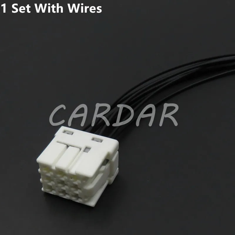 9 Pin 2-968307-2 White Automotive Power Amplifier Wiring Harness Unsealed Socket