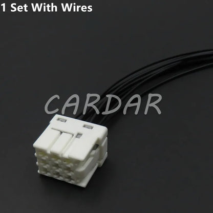 9 Pin 2-968307-2 White Automotive Power Amplifier Wiring Harness Unsealed Socket