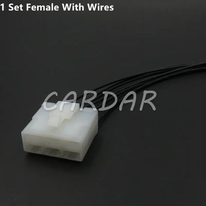 6 Pin 6.3mm Auto Wire Connector Automobile Socket With Terminals