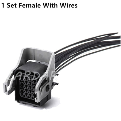 16 Pin 1743350-2 1743354-2 Auto Waterproof Connector Car Sockets With Terminals And Seals
