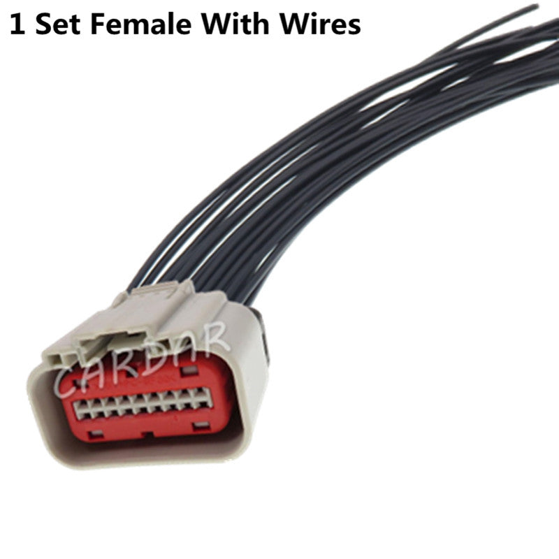 18 Pin 1488533-6 Auto Air Flow Meter Plug Car Radar Cable Connector Gray Wire Socket With Terminals