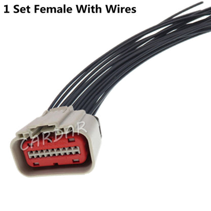 18 Pin 1488533-6 Auto Air Flow Meter Plug Car Radar Cable Connector Gray Wire Socket With Terminals