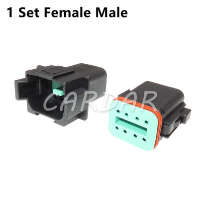 Deutsch DT Black Connector Waterproof Electrical Plug DT06/DT04 2/3/4/6/8 Pin Engine/Gearbox For Car Bus Motor Truck