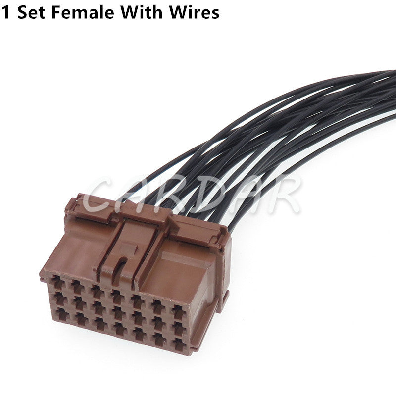 21 Pin Car Male Plug Female Socket Brown Auto Electric Cable Unsealed Connector 967635-1 1-967630-1 8-968975-1