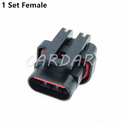 3 Pin Cable Waterproof Electrical Connector Automotive Sockets With Metal Pins