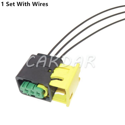 3 Pin 1.5 Series High Temperature Resistance New Energy Green Wiring Socket For Automobile 3-1418448-1