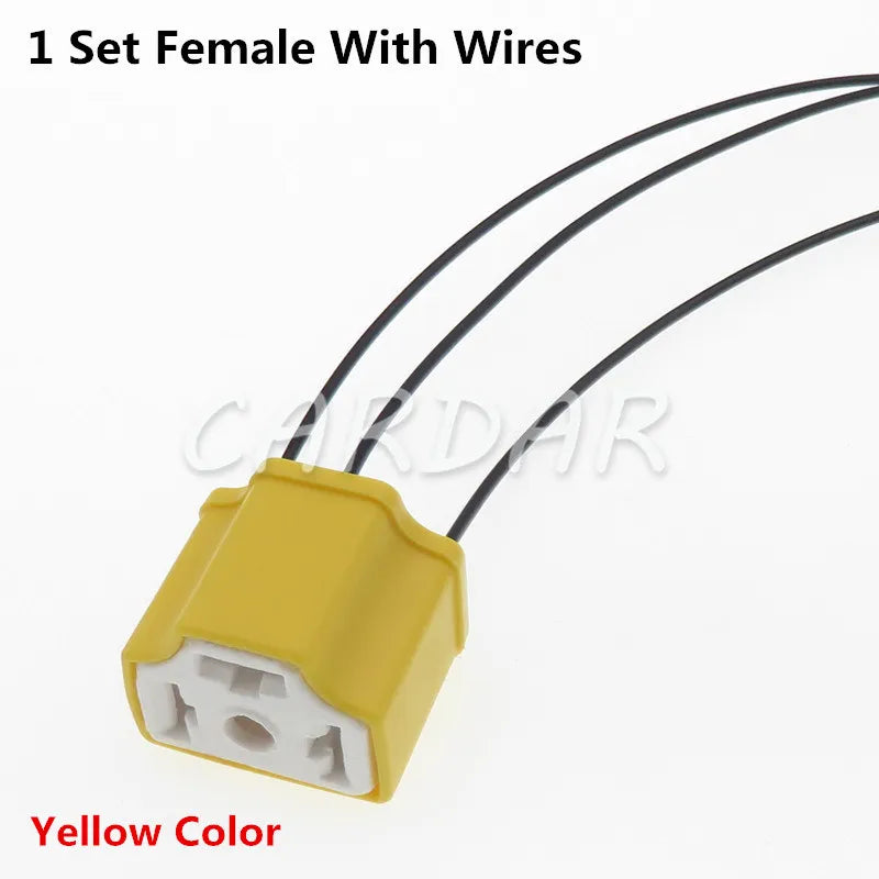 3 Pin 7.8 Series H4-2A Automobile Light Bulb Plug Ceramic High Temperature Resistant Socket H4 Auto Relay Lamp Holder