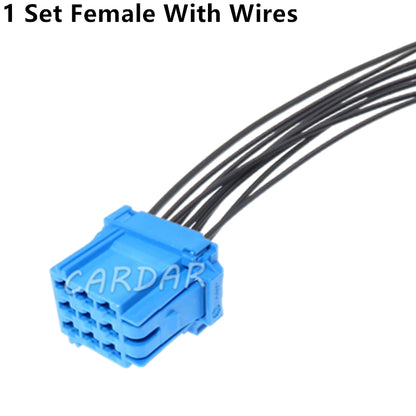 9 Pin 3.5 Series Blue Auto Power Amplifier Wiring Socket Unsealed Connector 6-968971-1 967635-1 3-967626-1