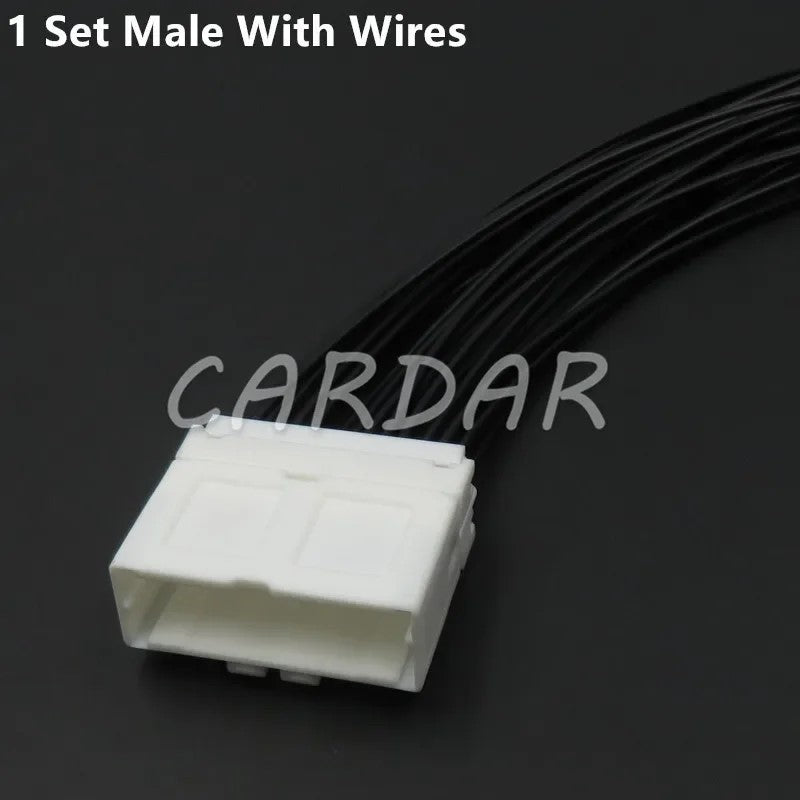 24 Pin Car Parts Auto Electric Cable Plastic Housing Unsealed Socket With Terminal 1123364-1 MG653033 1123387-1
