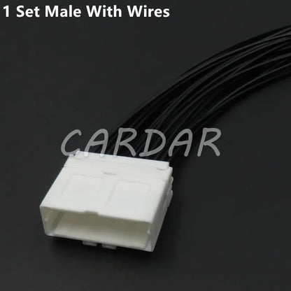 24 Pin Car Parts Auto Electric Cable Plastic Housing Unsealed Socket With Terminal 1123364-1 MG653033 1123387-1