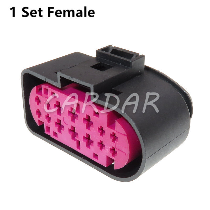 14 Pin 1J0973737 1J0973837 1.5mm 3.5mm Waterproof Auto Connector Lamp Light Socket For Audi BMW VW
